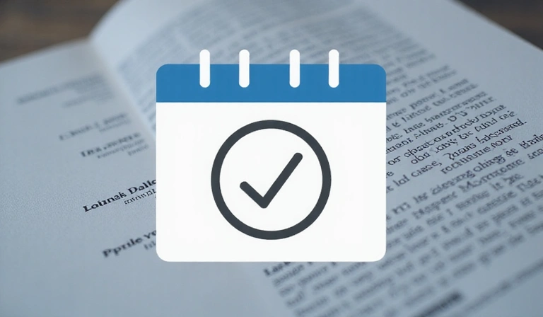 Calendar icon with update notification for policy changes